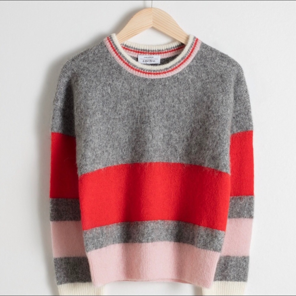 & Other Stories Wool Blend Stripe Sweater